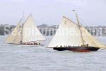 ID 6004 RAWHITI (A2) - a Bermudan cutter of 1905 and WAITANGI (A6) a 1894-built gaff-cutter racing during the 2010 Auckland Anniversary Day Regatta